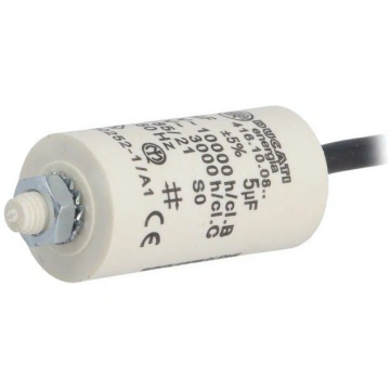 Capacitor: polypropylene; motors, run; 5uF; 425VAC