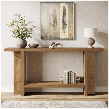 Tribesigns 150 cm Narrow Console Table with Shelf,