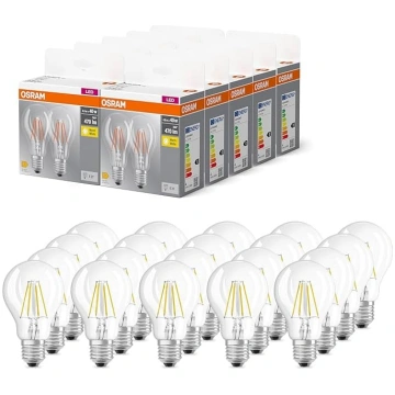 Osram BASE CLASSIC A FIL 40 LED spuldze ar E27 lig