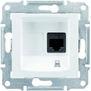 Data ligzda MEX 1xRJ45 cat.6 UTP balts Sedna SDN47