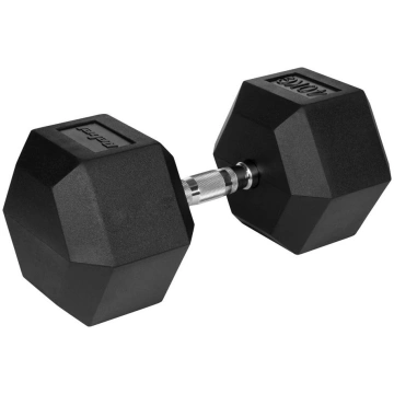 Rubberized cast iron dumbbell HEX 40 kg REBEL ACTI