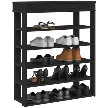 Apavu plaukts VidaXL 80x30x98 cm, melns, koksnes i