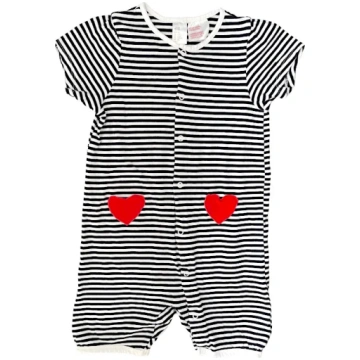 "H&M" strīpains romperis 98 hearts