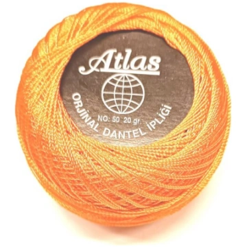 Tamborēšanas diegs Atlas, krāsa oranža 0041A