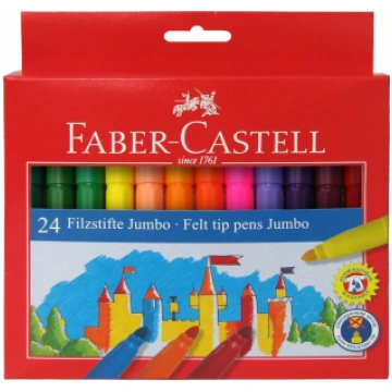 *Flomāsteri Faber-Castell Jumbo 24 krāsas FC000703