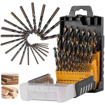 29-teiliges Brad Point Bohrer-Set, titanbeschichte