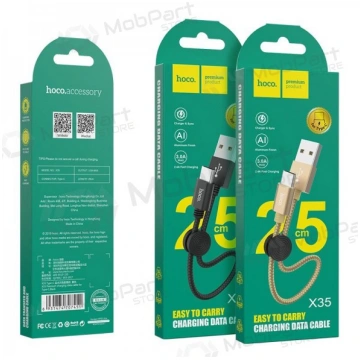 USB kabelis HOCO X35 - Type-C 0.25m (melns)