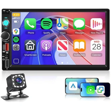 Rimoody Auto radio 2 DIN ar bezvadu Carplay, 2 DIN