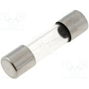 Fuse: fuse; cylindrical,glass; 6.3A; 250VAC; time-