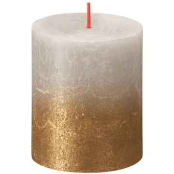 Svece bolsius Rustic Sunset Sandy Grey+ Gold, 80/6