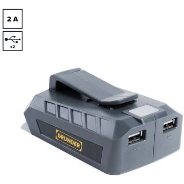 Lādētājs Grunder ADP-01 2xUSB, 18 V