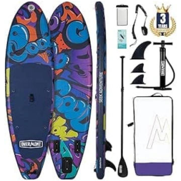 Overmont Aufblasbares SUP Board Set - Stand Up Pad