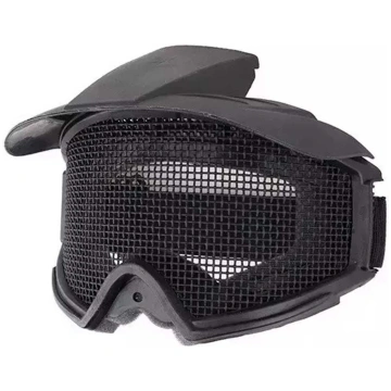 Maska ASG GFC Tactical ar sietu un vizieri - melns