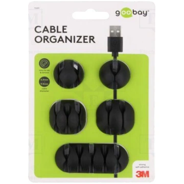 Set of clips | black | Cable P-clips | 5pcs | self