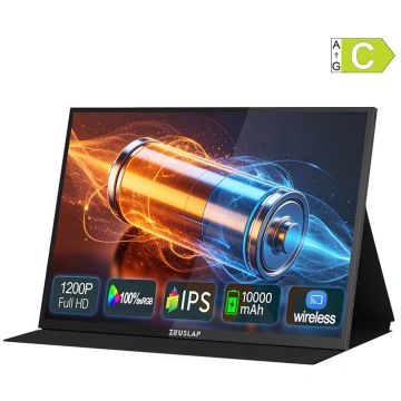 ZEUSLAP P16BT portable monitor with a 16-inch touc