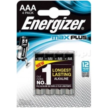 ENERGIZER MAX PLUS AAA LR03 BATERIJAS, 4 ECO