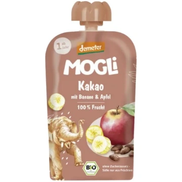 Mogli BIO ābolu, banānu, kakao biezenis, 100g