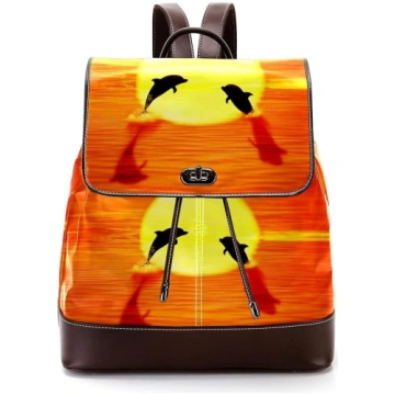 Dolphin Sunset Jump Personalizētas skolas somas Gr