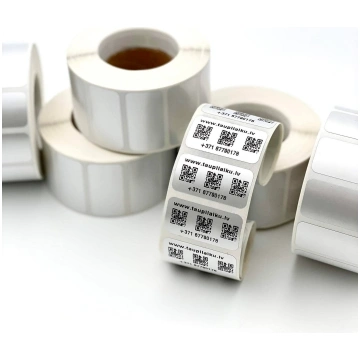 Inventāra marķēšanas sudraba uzlīmes 38mm*19mm rul
