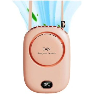 Pārnēsājams mini ventilators karājas kakla uzlādēj