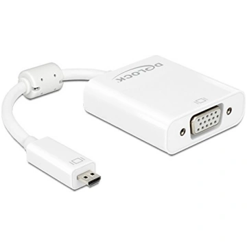 HDMI Adapter Delock micro D - D-Sub15 St/Bu White