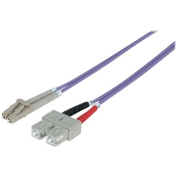 Intellinet Fiber Optic Patch Cable, OM4, LC/SC, 1m