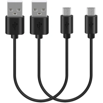 Geekria Micro USB austiņu īsais lādēšanas kabelis,