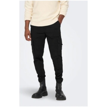 Only & Sons Auduma bikses 22025431 Melns Tapered F