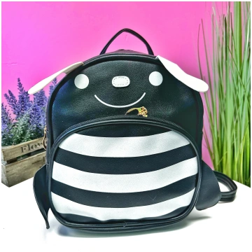 Bērnu Eko ādas mugursoma "Bitīte" Black 2979