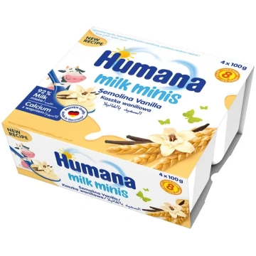 Humana Milk Minis vaniļas mannas deserts 400g