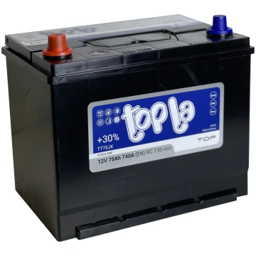 Akumulators Topla TOP JIS TT75JX, 12 V, 75 Ah, 740