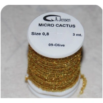 A. Jensen Micro-Cactus Chenille 0.8mm - olive - Sp