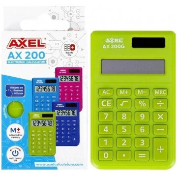 Galda kalkulators Axel AX-200G PUD 50/200 ar pamat