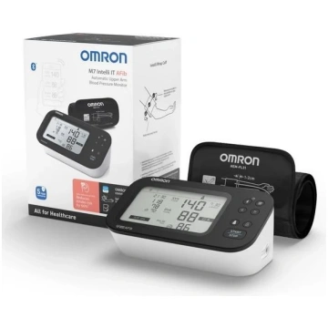 "Omron M7 Intelli IT AFib baltā un melnā krāsā