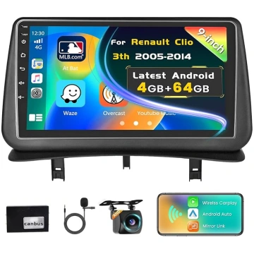 4G + 64G: Inefala Android 15 auto radio Renault Cl