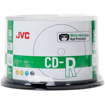 JVC JVC CD-R 700MB 52X INKJET WHITE PRINTABLE CAKE
