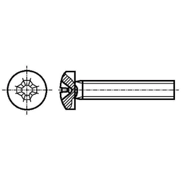 Screw; M2.5x12; Head: cheese head; Phillips; PH1; 