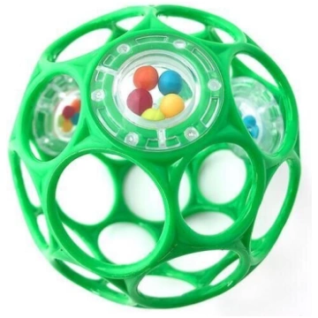 Bumba ar grabulīti Oball 10 cm, zaļa, 0m+