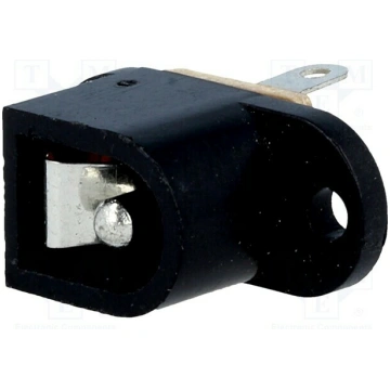 Connector: DC supply; socket; male; straight; sold