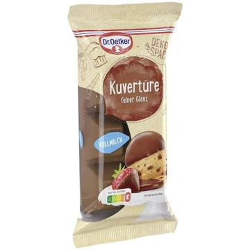 Dr. Oetker „Whole Milk“ 150 g piena šokolādes glaz