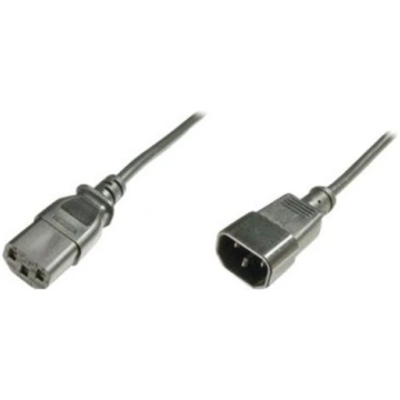 DIGITUS Power cable extension - IEC C14 male/IEC C