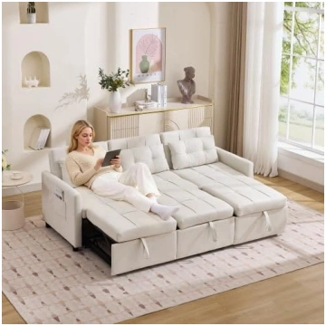 vutizal Modular Sofa Bed 3-Seater: Adjustable Back