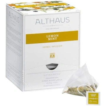 Althaus citronu un piparmētru zāļu tēja piramīdas 
