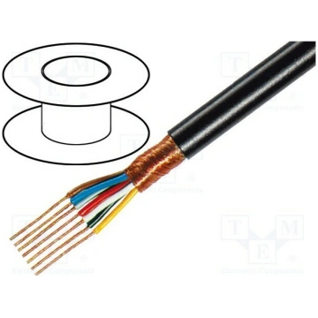 Wire: microphone cable; 7x0.25mm2; black; OFC; -15