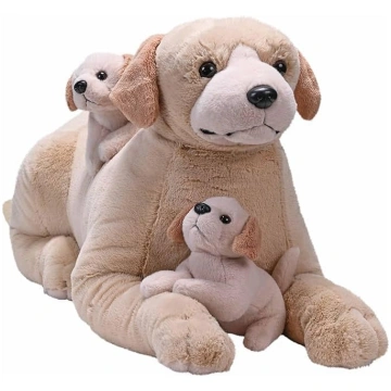 Wild Republic Cuddlekins Jumbo māte un kucēns Dzel