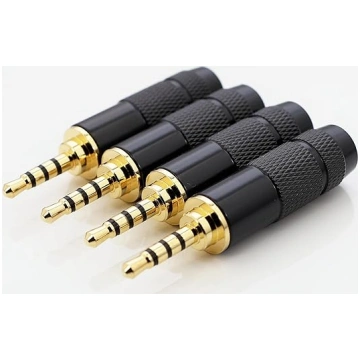 4 gab Premium metāla 2,5 mm 4 pin jack lodēšanas t