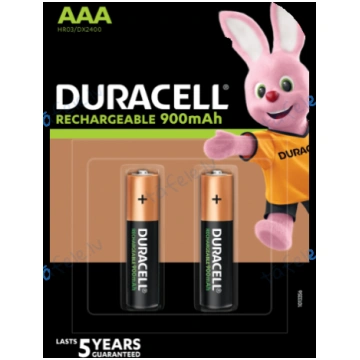 Uzlādējamās baterijas DURACELL AAA 900 mAh, 2 gab