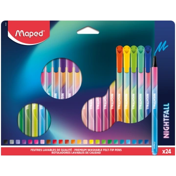 Flomāsteri MAPED "Nightfall" 0.8mm 24 krāsas