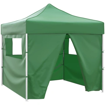 Saliekama telts, 3x3 m, 4 sienas, zaļa
