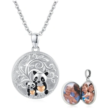 OHAYOO Panda Locket atvērt bildes bērniem 925 sudr